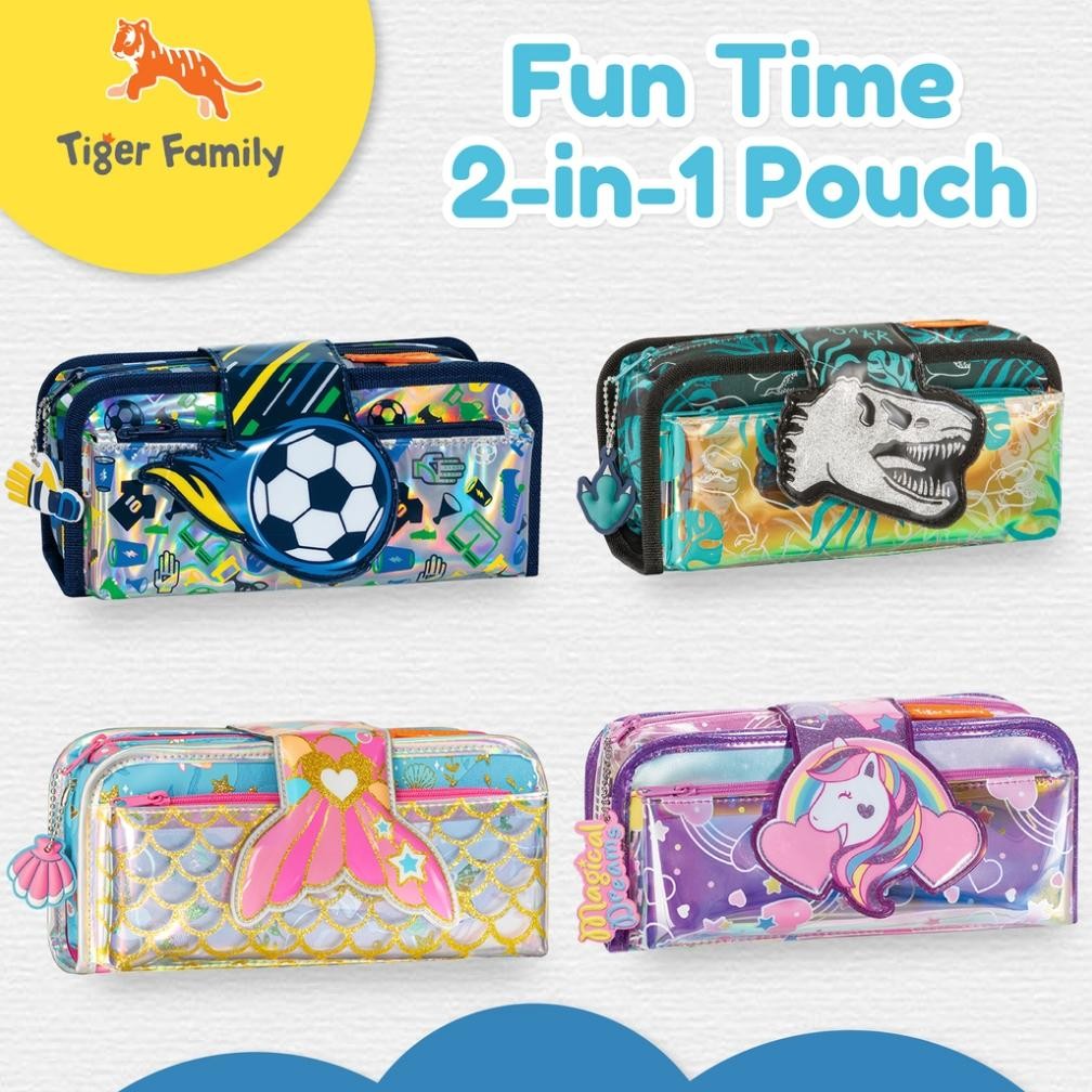 

LINDU Tiger Family Fun Time 2-in-1 Pouch - Pencil Case Anak