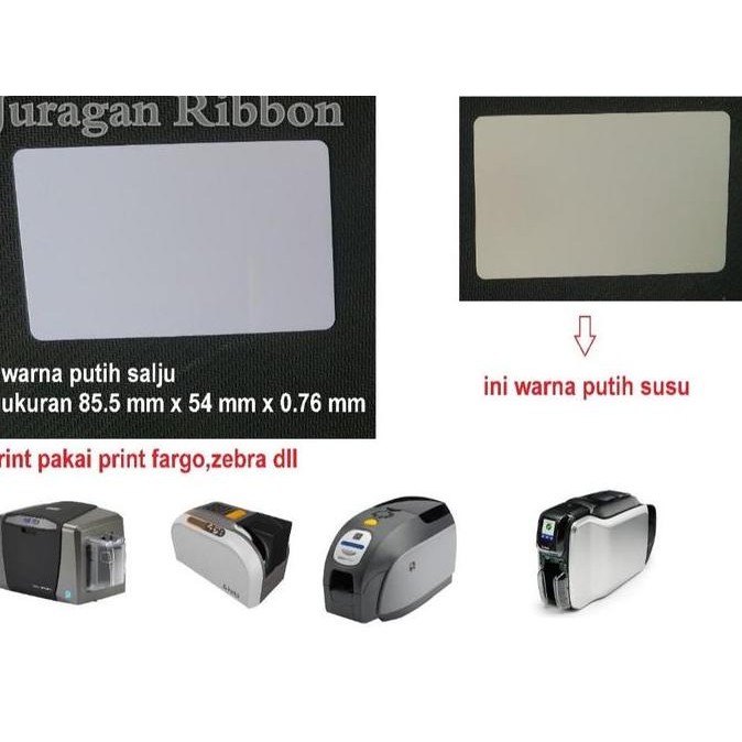 

Premium Kartu PVC Blank Id Card High Quality putih salju ( 1 Box=250 pcs ) A