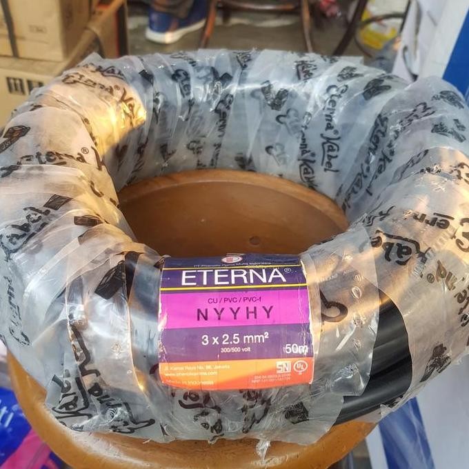 Kabel Listrik Nyyhy 3X2.5 3X2,5 Eterna 50 Meter /Nyyhy 3 X 2,5 3 X 2.5