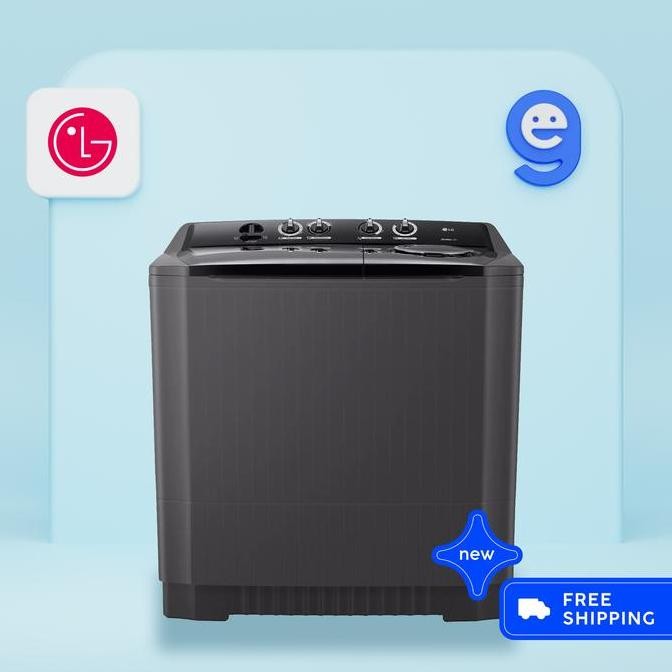 Tersedia LG Mesin Cuci 2 Tabung 14kg Top Loading P1400RTM / P1400 / 1400RTM