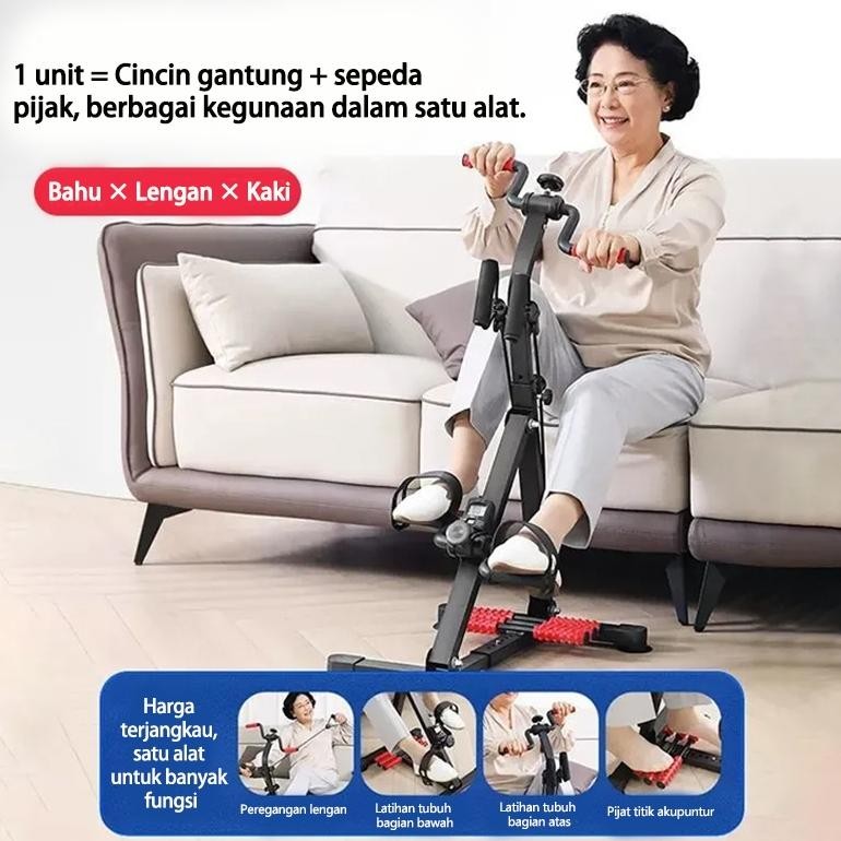 Sepeda Statis-Alat Terapi Stroke Kaki Dan Tangan Olahraga Gym Fitness / Sepeda Statis Fitness Exerci