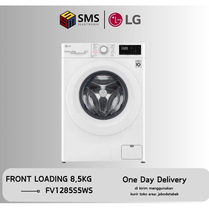 Tersedia LG FV1285S5WS MESIN CUCI WASHER 8.5 KG FV-1285S5WS FV1285 1285S5WS