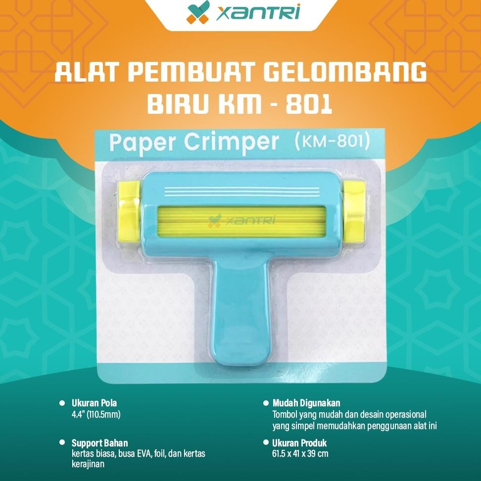 

LINDU Xantri - Paper Crimper Alat Pembuat Gelombang Kertas Paper Wave Shaper Quilling Tool Paper Roller Best Quality Warna Biru Pink KM - 801