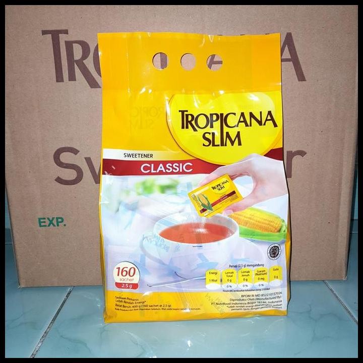 

Terlaris Tropicana Slim Sweetener Classic 160 Sachet Good Quality