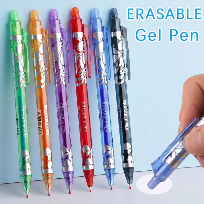 

6Pcs New 0.5Mm Erasable Gel Pens Set 6Colors Refill Rod Magic Ink Erasable Pen Washable Handle Office Writing School Stationery