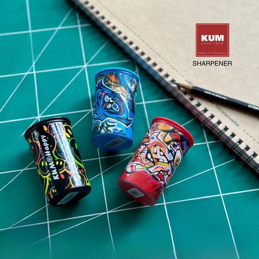 

LINDU KUM Sharpener 1870 Container Pencil 2 Hole Graffiti Rautan
