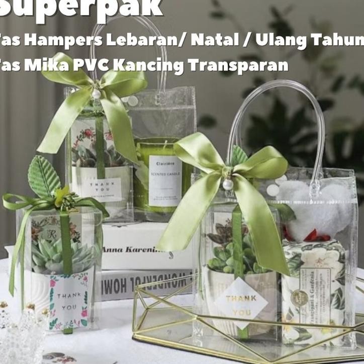 

Grosir Per 10 Pcs Tas Mika Kancing Uk 20X10X28 Hampers Goodie Bag