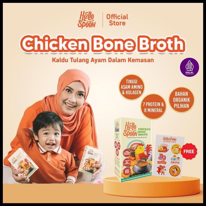 

Terlaris Chicken Bone Broth Powder Hello Spoon / Soup Kaldu Tulang AyamFree Sticker Pack - 100% Bahan Alami - Tanpa Msg & Pengawet Kuah Good Quality