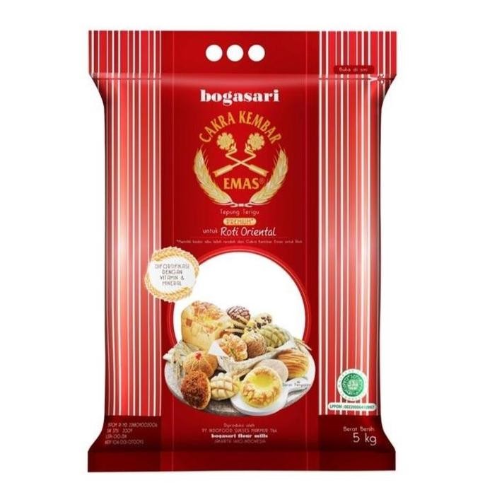 

Terlaris Tepung Terigu Cakra Kembar Emas Oriental 5 Kg
