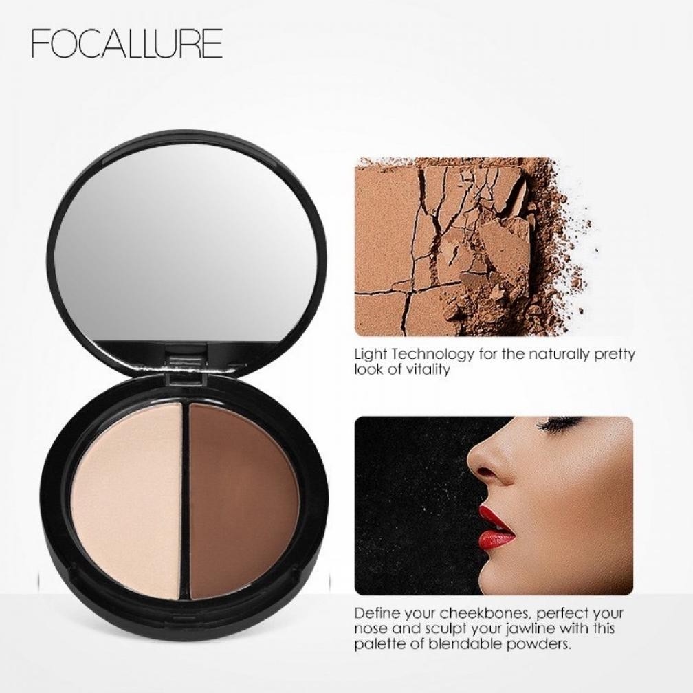 EL Focallure FA05 Highlight Contour Powder - Highlighter Bronzer Duo FA 05
