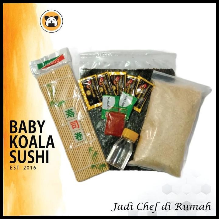

Terlaris Paket 1 Bahan Dasar Sushi | Nori, Makisu, Beras, Cuka Seasoning, Shoyu Good Quality