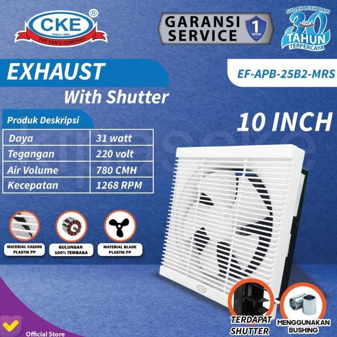 WALL EXHAUST FAN 10 INCH KIPAS ANGIN HEXOS DINDING VENTILASI DAPUR 10"