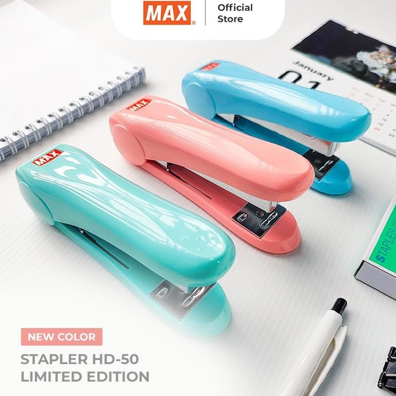 

LINDU MAX Stapler Staples Jegrekan Hekter HD-50 HD-50N Pastel Series / Stapler Besar