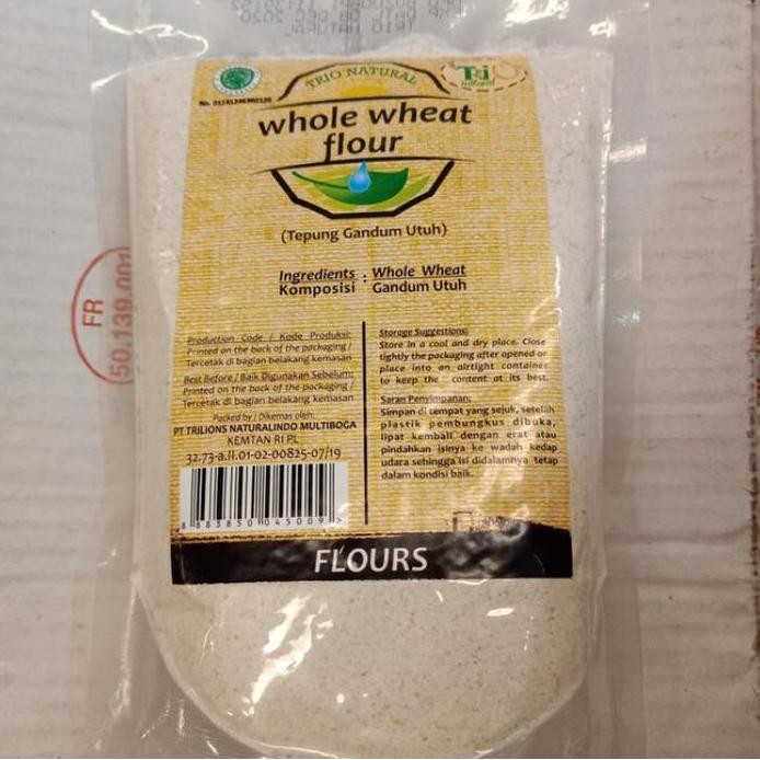 

Terlaris Trio Natural Whole Wheat Flour 500Gr