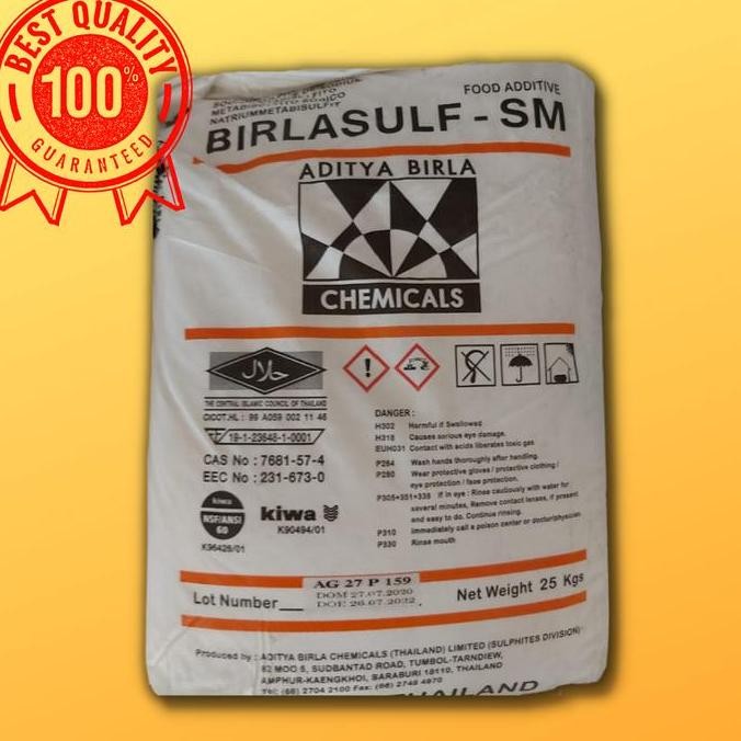 

Tersedia SODIUM METABISULPHITE / METABISULFITE / METABISULFIT (THAILAND)
