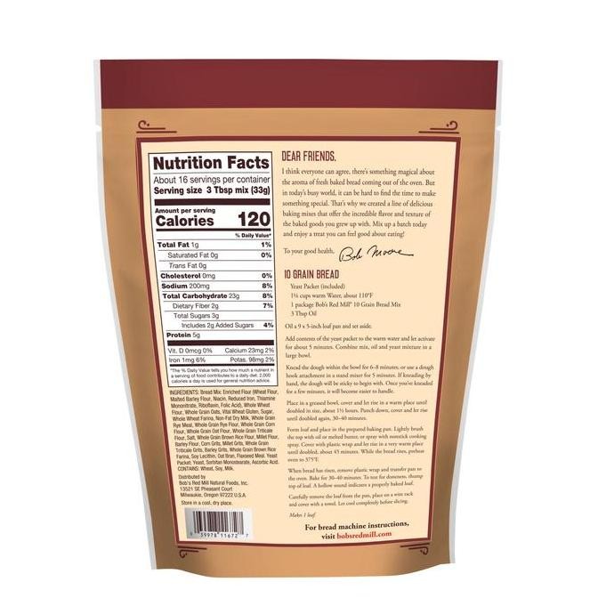 

Grosir BobS Red Mill 10 Grain Bread Mix 539Gr