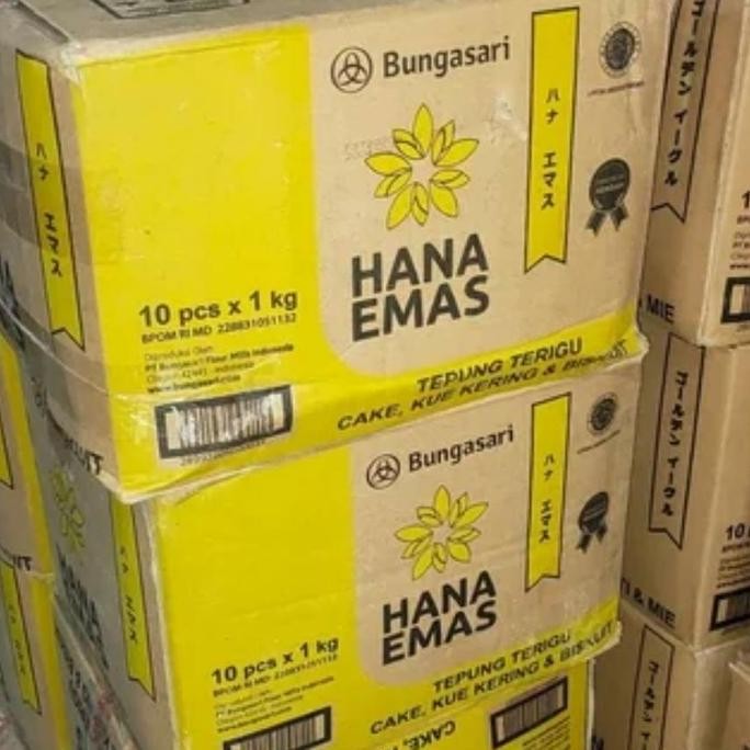 

Murah Tepung Terigu Hana Emas 1Dus Isi 10 X 1Kg