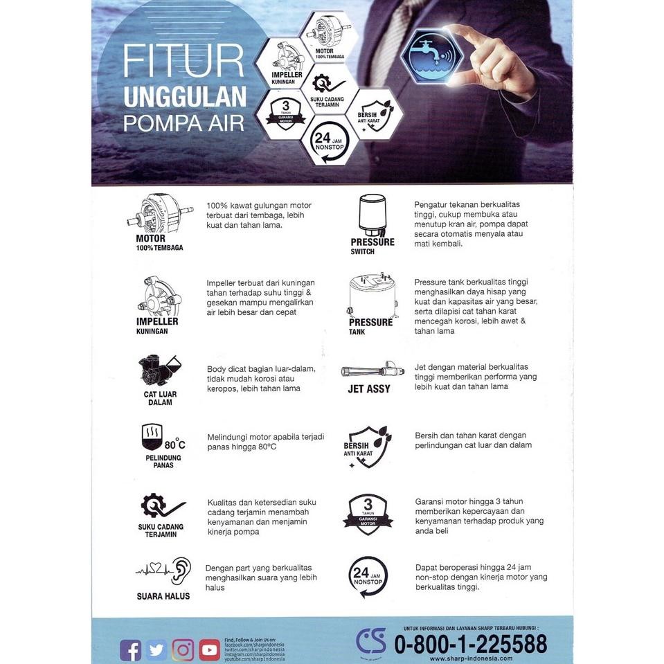 SHARP SPS 129 SA pompa air listrik otomatis MURAH