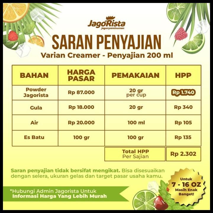 

Terlaris 1 Kg Jagorista - Greentea - Premium Gold Bubble Drink Powder Good Quality