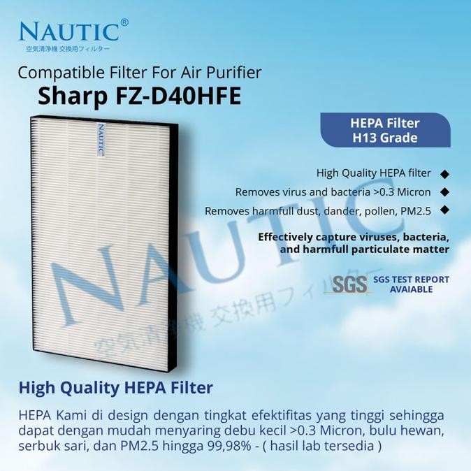 HEPA FILTER REPLACEMEN FOR SHARP FZ-D40HFE KC D40