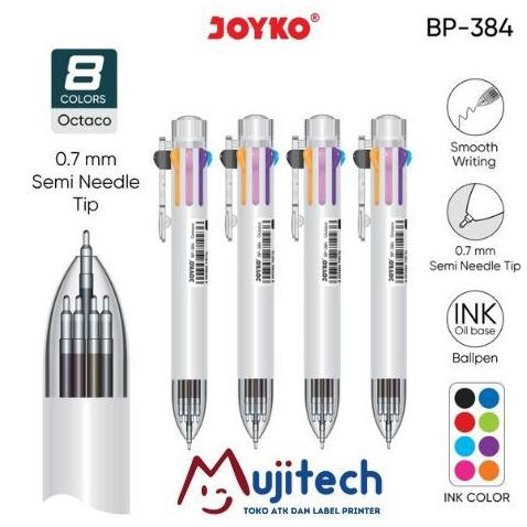 

Rq-56 Wdr-75 Gha-65 Joyko Octaco 8 Colors Bp 384 Bolpen 0.7 Mm Pulpen Cetek 8 Warna Viral Viral