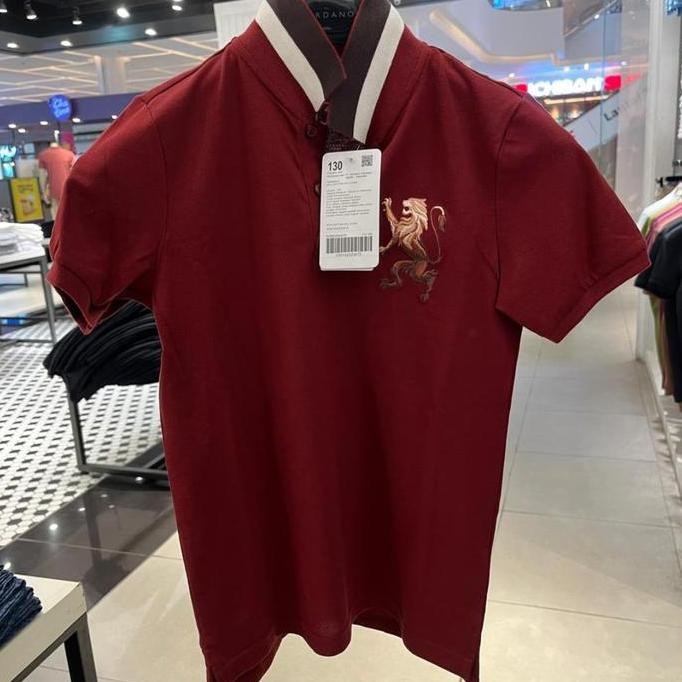 Sale Baju Kaos Kerah Polo Tshirt Anak Junior Kids 3D Lion Polo Pomegrante Giordano Original