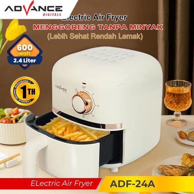 Grosir Air Fryer Advance Low Watt 600 Watt Kapasitas 2.4L Mesin Penggoreng Tanpa Minyak Anti Lengket