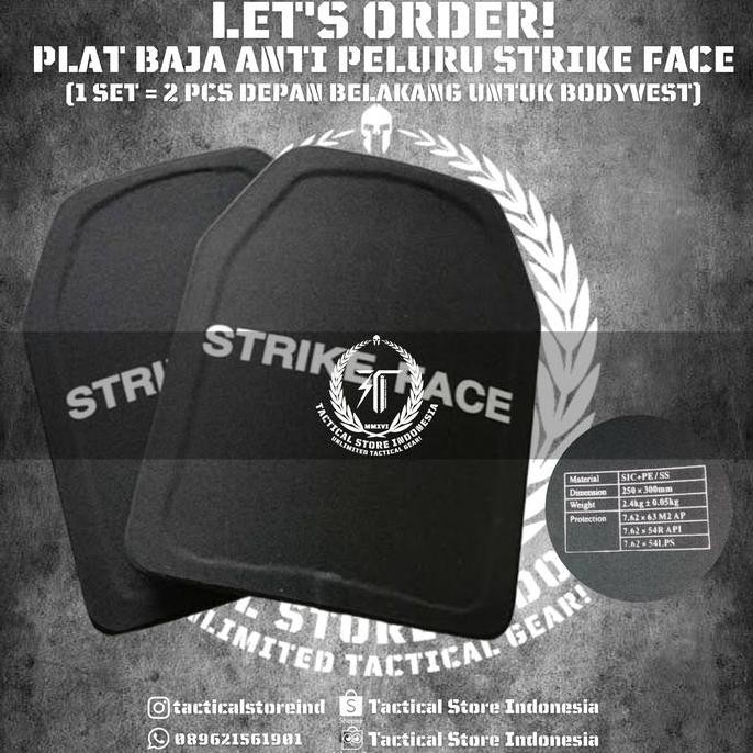 Terjangkau Kevlar Baja Bodyvest - Plat Keramik Untuk Rompi Level 4 - Strike Face