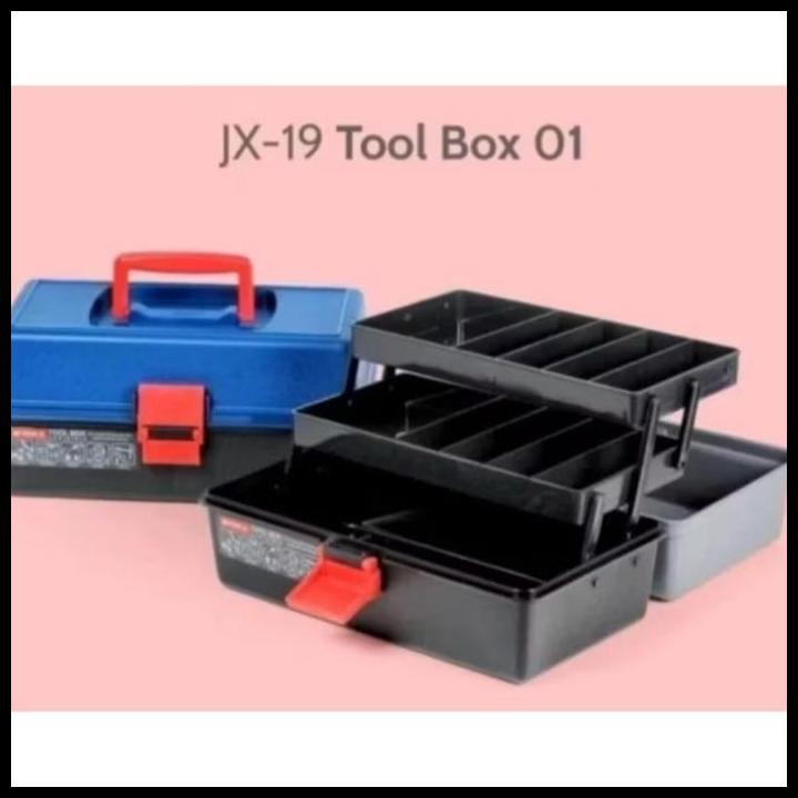 Toolbox Lion Star Plastik Jx 19 / Kotak Penyimpanan / Kotak Box Stb Tamiya Original Best Seller