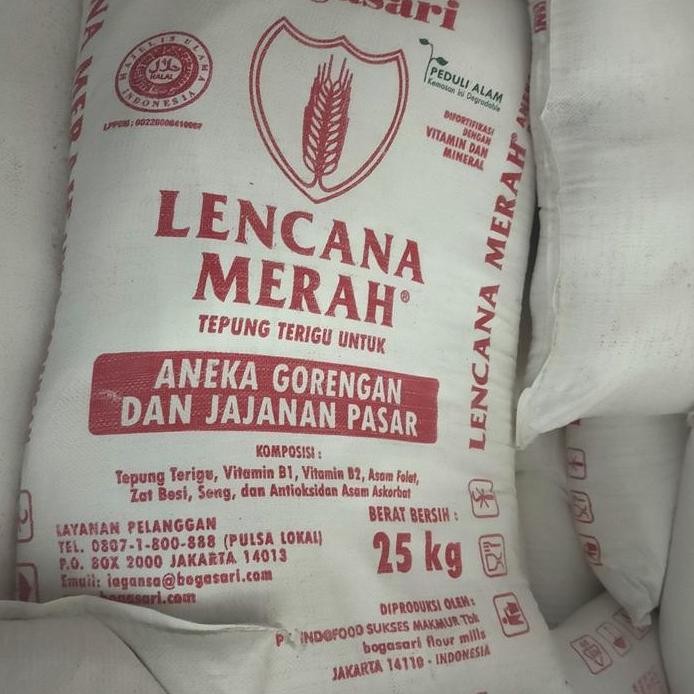 

Terlaris Terigu Lencana Merah 25Kg (1Karung)