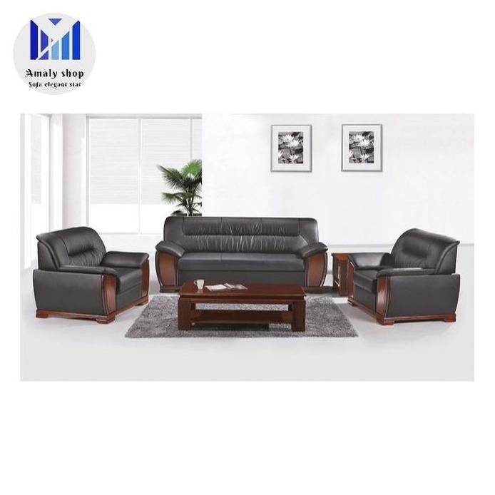Terlaris Sofa Kulit 311 Jati Premium Sofa Minimalis Ruang Tamu Sofa Kantor