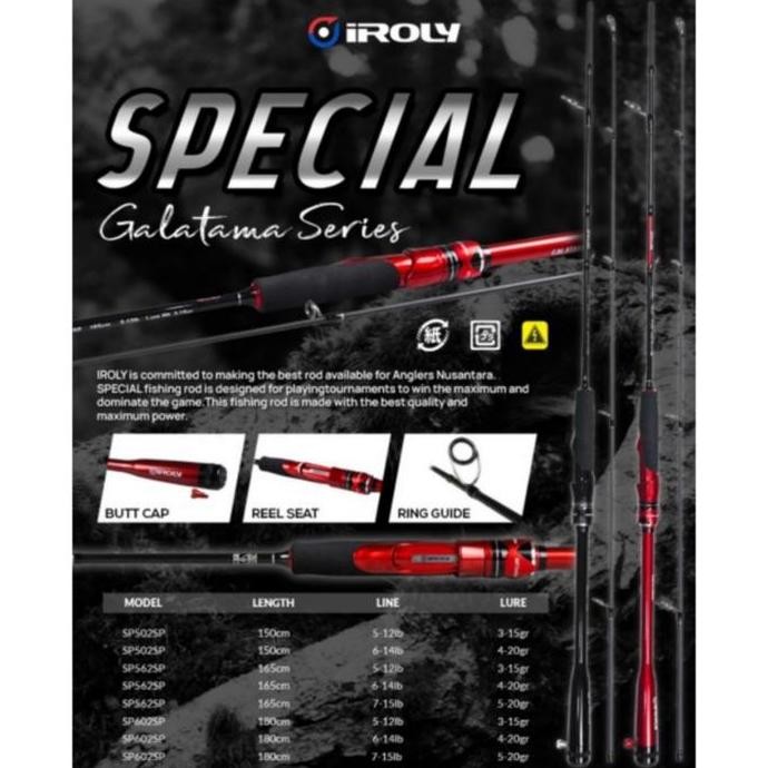 

Terlaris Joran Iroly Special 165Cm 5-12Lbs+Free Packing Kones