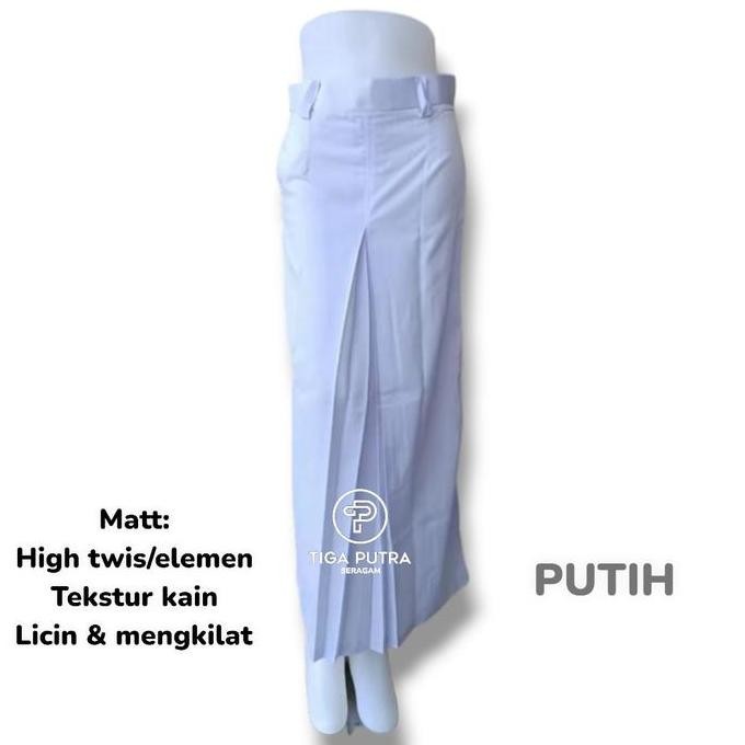 Rok Sekolah Panjang Rempel Satu / Span Satu Seragam Smp Sma Bahan Kain High Twis  Anak Perempuan Fas