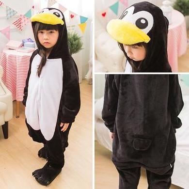 BAJU KOSTUM ONESIE BONEKA PENGUIN ANAK COSPLAY PIYAMA IMPOR