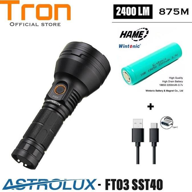 NEW Astrolux ft03 sst40 2400 lumens 875METER senter super terang