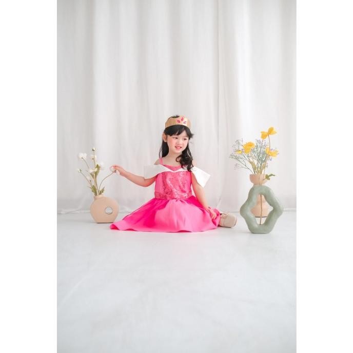 NEW PRINCESS AURORA DRESS / AURORA DISNEY DRESS / DRESS PRINCESS ANAK