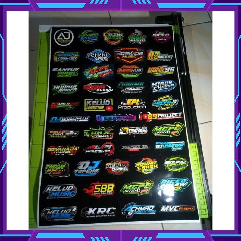 

[Desain Baru] Baju Kaos Viral Stiker Remixer Dj - Pack Isi 45 Sticker - 69 Project Ajy One Zero Mcpc Katun Cotton Combed 30S Premium Distro Fashion Eo72