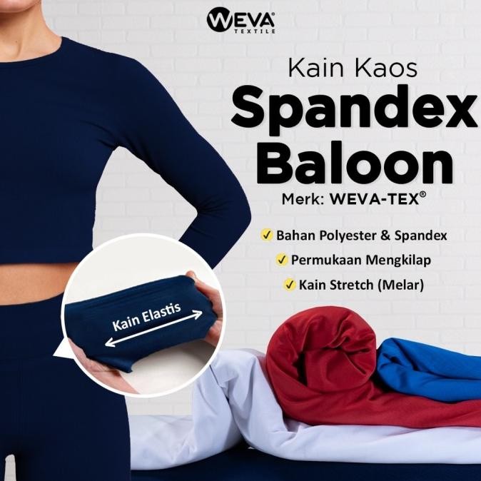 NEW Kain Spandek Balon Bahan Jaket Sweater Melar Kiloan Weva Textile