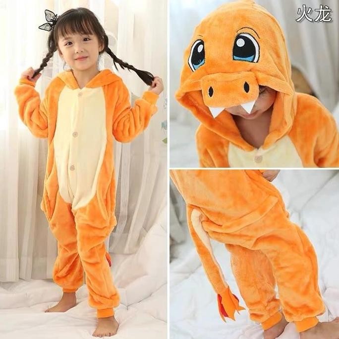 BAJU ONESIE ANAK BONEKA CHARMANDER POKEMON PIKACHU SNORLAX 90234