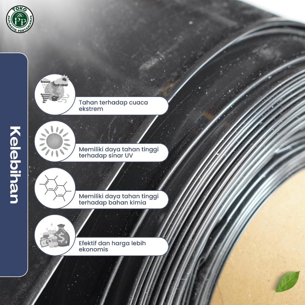 Geomembran Hdpe Tebal 300 Micron Lebar 5 Meter - Plastik Kolam Ikan - Tambak Garam - Tambak Udang Sp