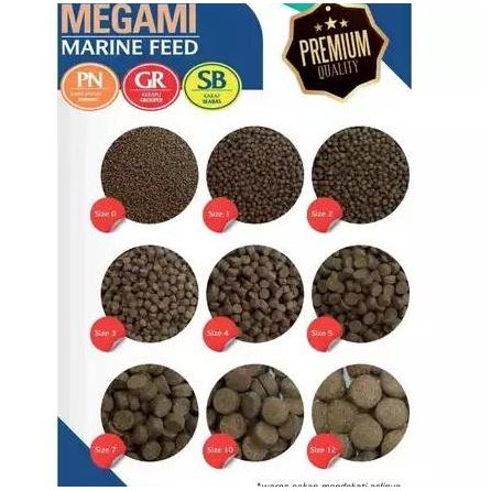PELLET MEGAMI GR 1KG PAKAN CHANNA SINKING TENGGELAM PELET CHANA PAKAN IKAN KOI KOKI GOLDFISH PREDATO