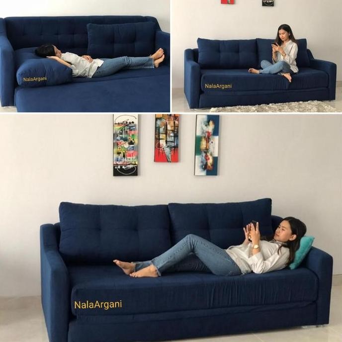Terlaris Sofa Bed Lipat | Nala Argani-Nanette| Ruang Tv Keluarga Anti Air