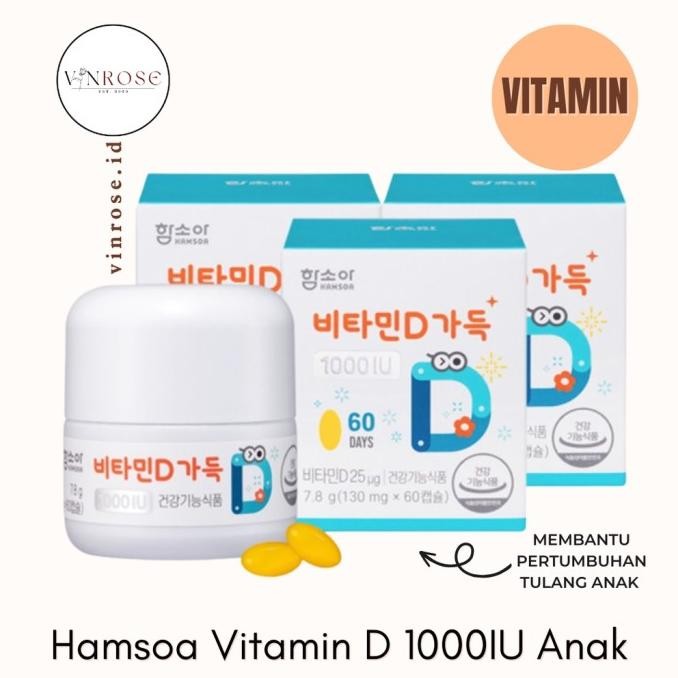 Hamsoa Vitamin D 1000Iu Anak Made In Korea/ Vitamin Anak/ Vit Korea