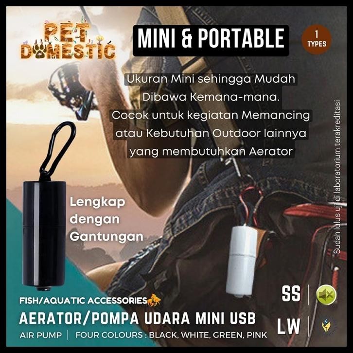 MINI AERATOR USB AIR PUMP PORTABLE MESIN AIRATOR AC POMPA UDARA GELEMBUNG OKSIGEN AQUARIUM AKUARIUM 