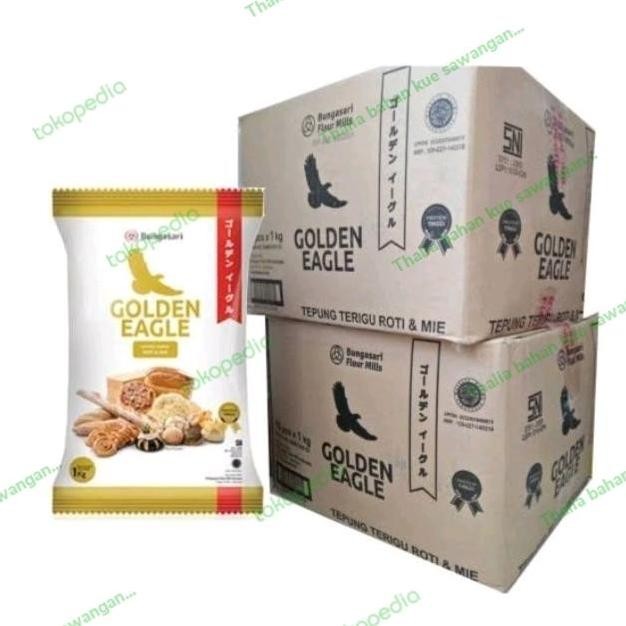 

Terlaris Bungasari Golden Eagle 1Kg X 10Pcs= 1 Karton, Tepung Terigu Serbaguna