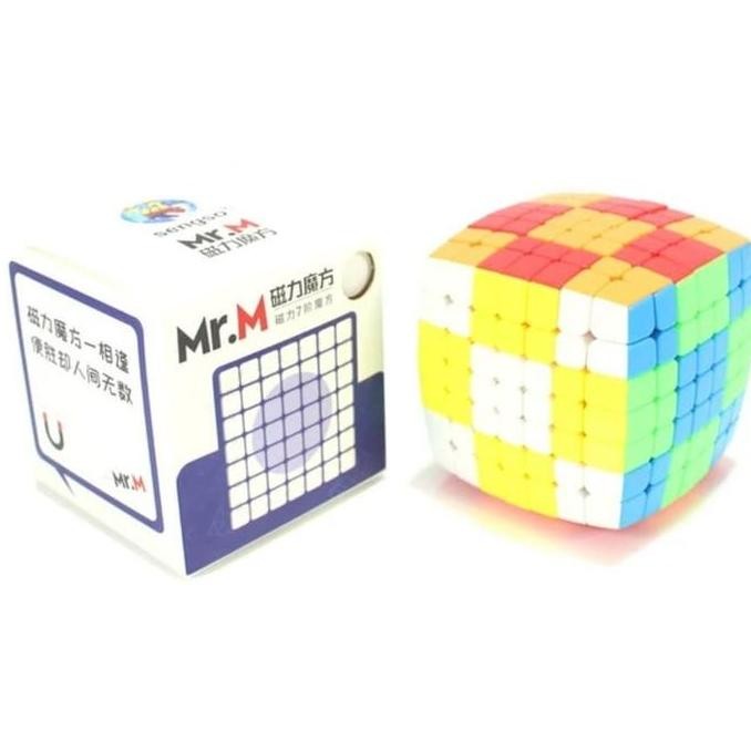 ready Magic Cube 7x7 Shengshou Mr.M Magnetic Stickerless Puzzle Kubus 7x7 Shengshou Mr M 7x7x7 murah