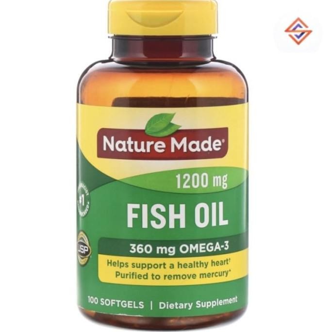 Nature Made Fish Oil 1200 Mg 100 Softgels Original Produk