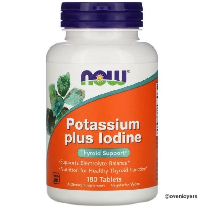 Now Potassium Plus Iodine 180 Tablets