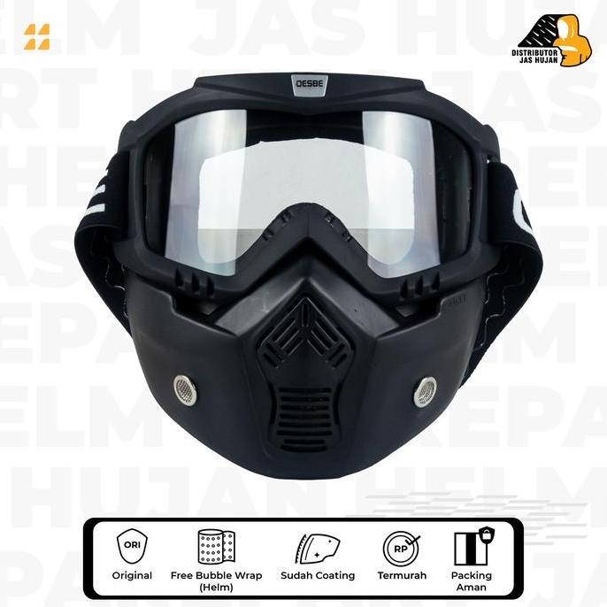 ready Goggle Mask OSBE Mat black - Clear/transparant