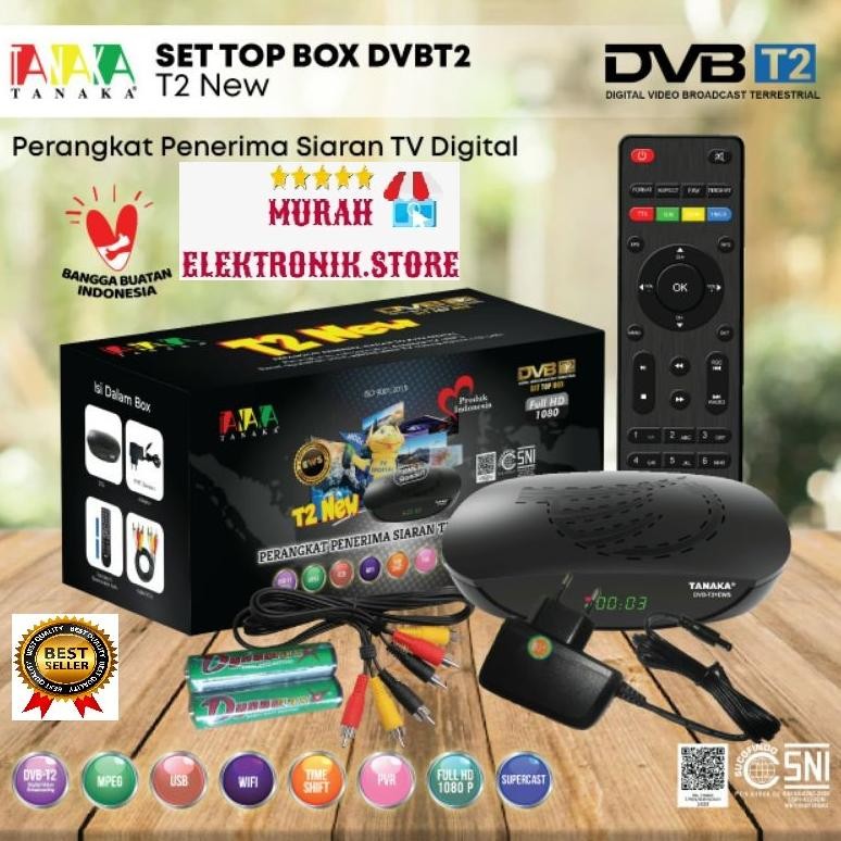 SET TOP BOX TV DIGITAL TANAKA T2 SNIPER DVB T2 EWS UHF HD / ALAT TV DIGITAL SET TOP BOX / STB TV DIG